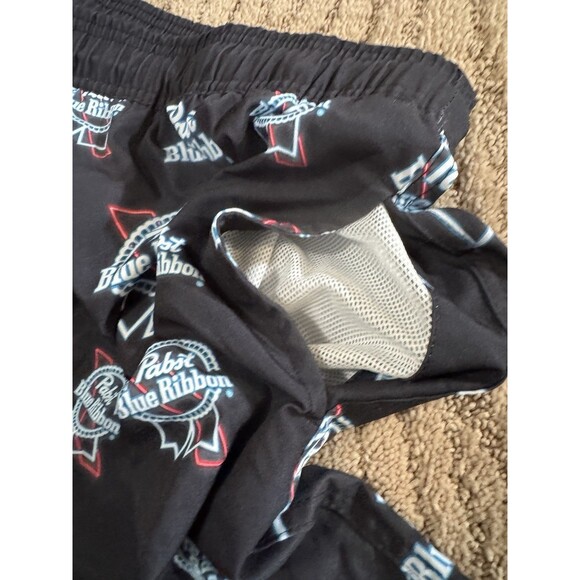 Pabst Blue Ribbon Beer Means 2 XL Swim Trunks With Pickets No Liner - Picture 3 of 5